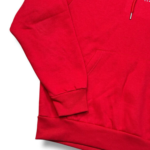 Sonneti London Hoodie Mens L Red Spellout Hooded Fleece Streetwear Relax Casual - Picture 6 of 10